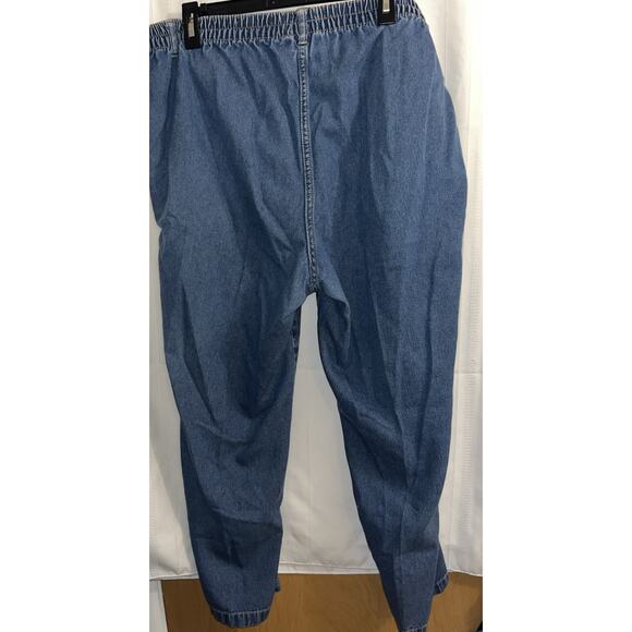 Roaman's Woman Pull on stretch jogging casual Jeans w/pockets elastic waist 20W - Picture 2 of 12